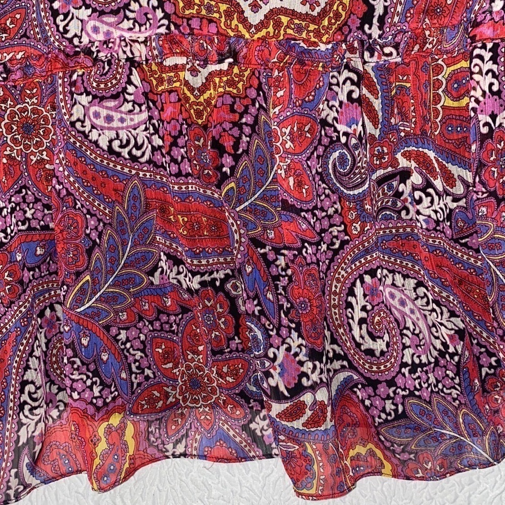 TAHARI By Arthur S. Levine Mock Neck Paisley Print Long Sleeve Maxi Dress NWOT - Picture 7 of 14